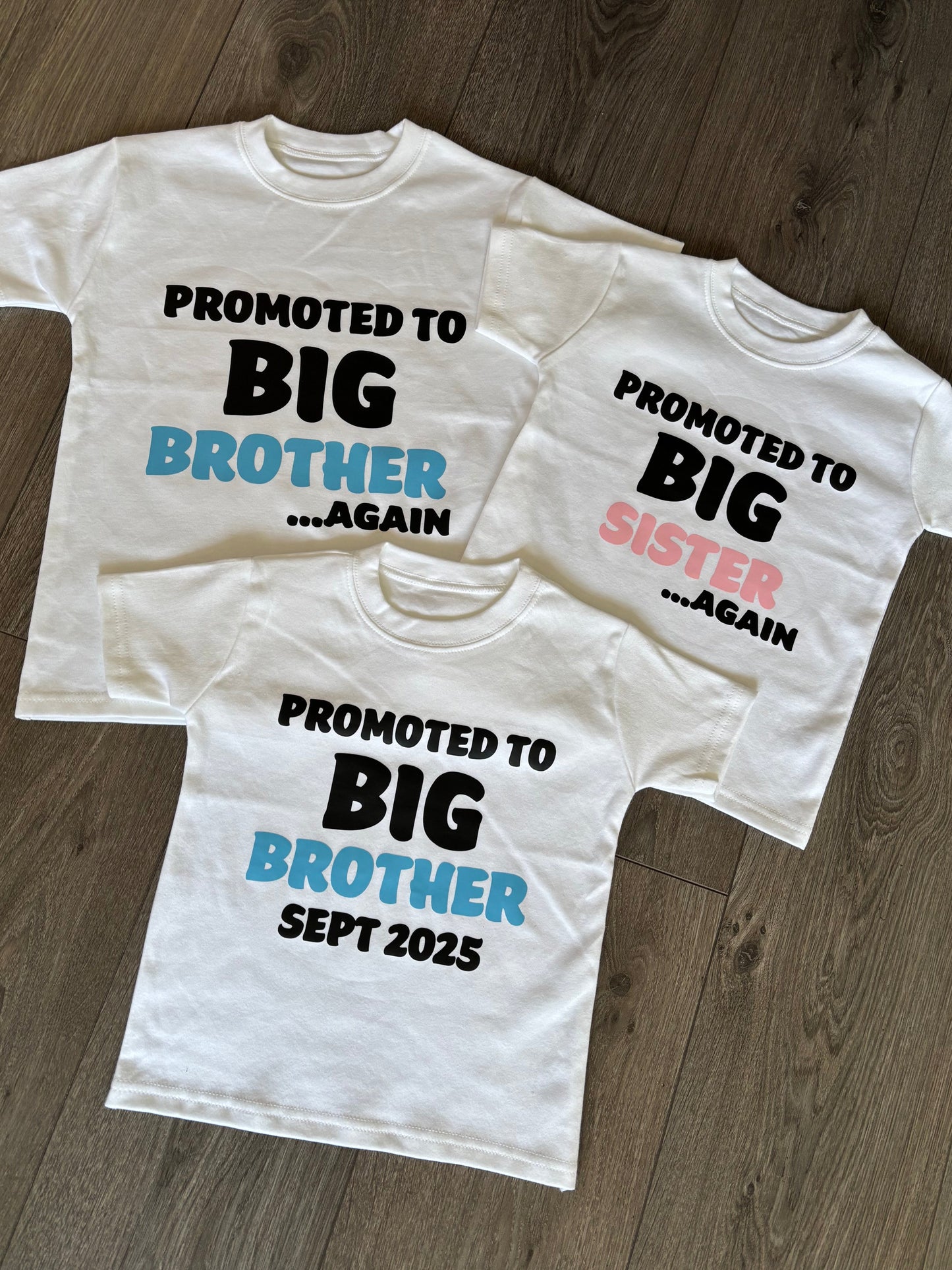 Promoted to big brother/sister t-shirt