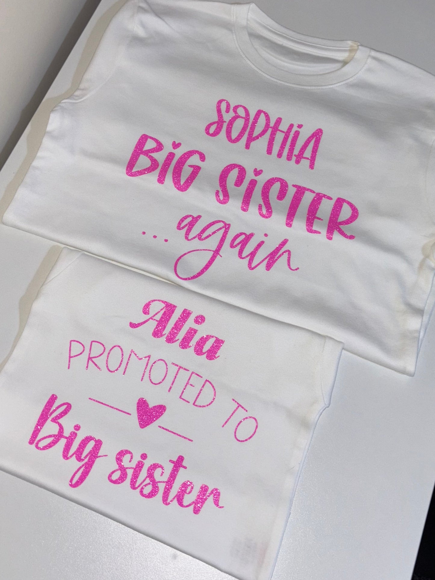 Promoted to big sister/sister again t-shirt