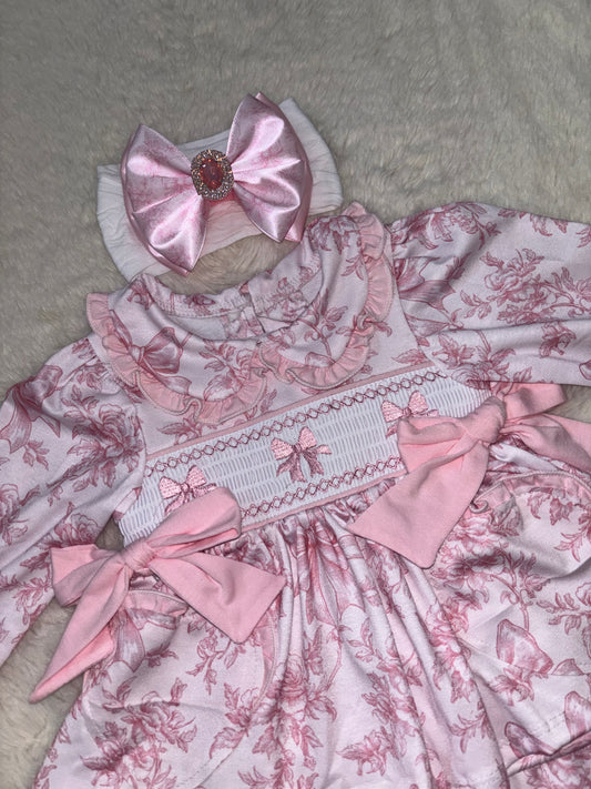 Aria vintage bow smock pyjamas