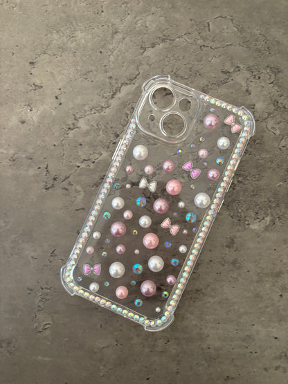 Rhinestone edge phone case