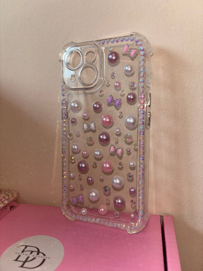 Rhinestone edge phone case