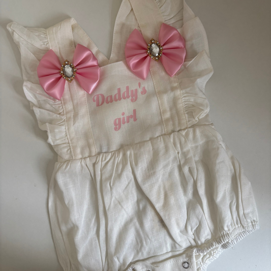 Bow romper-no frills