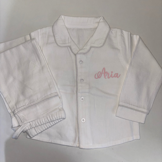White button down pyjamas