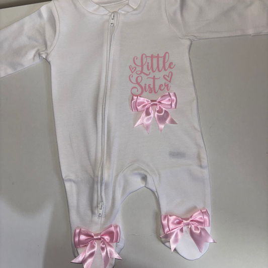 Zippy sleepsuit with bows