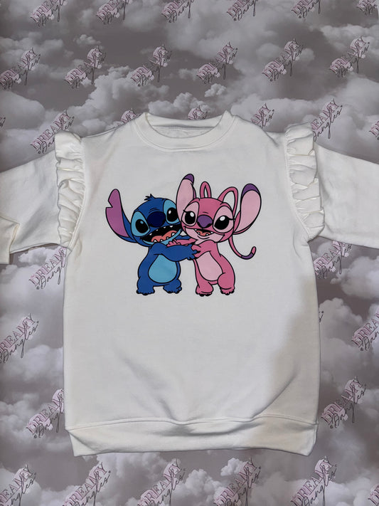 Stitch and angel sweatshirt
